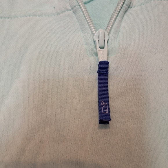 Vineyard Vines 100% Cotton Pullover Women Blue Green Half Zip Casual Embroidered - Picture 4 of 8